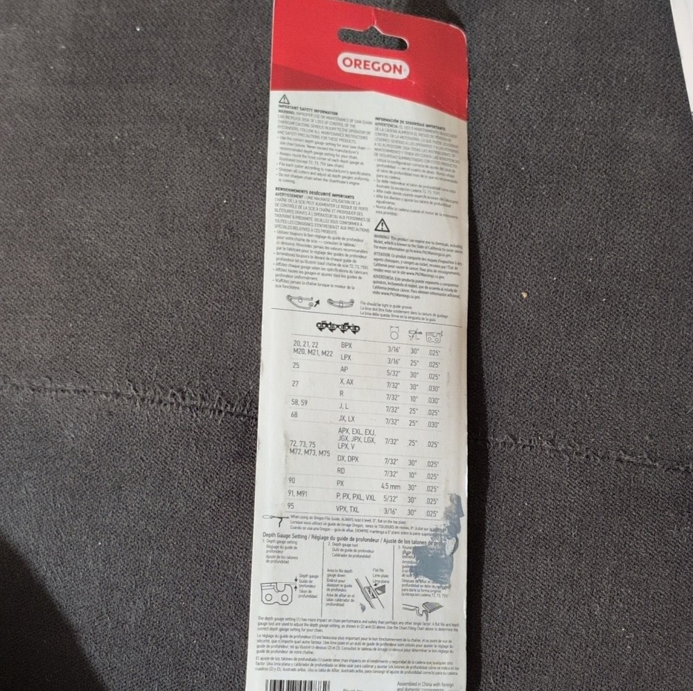 Oregon File Guide & File 3/16" 4.8 mm Chainsaw Sharpening Tool