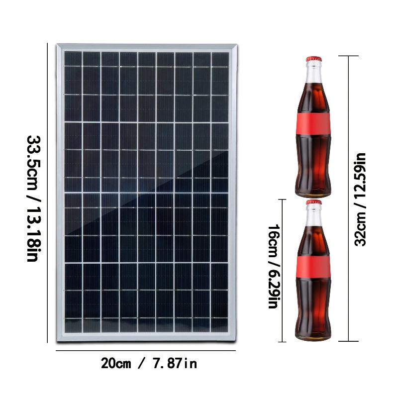 Solar Panel 1 or 2 with Charge Controller Portable Kit for Camping Off Grid
