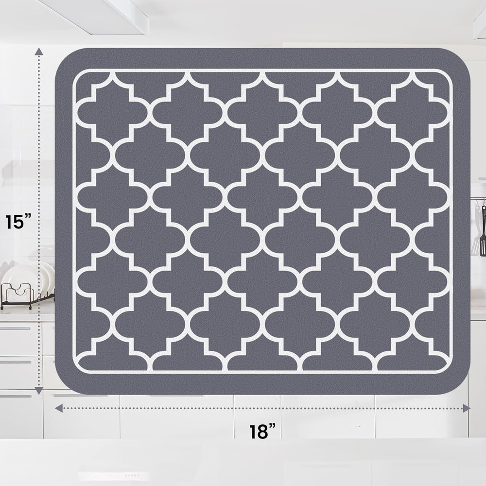 Dish Drying Mat Super Absorbent Drying Mat Large Dish Drying Mats for Kitchen Co