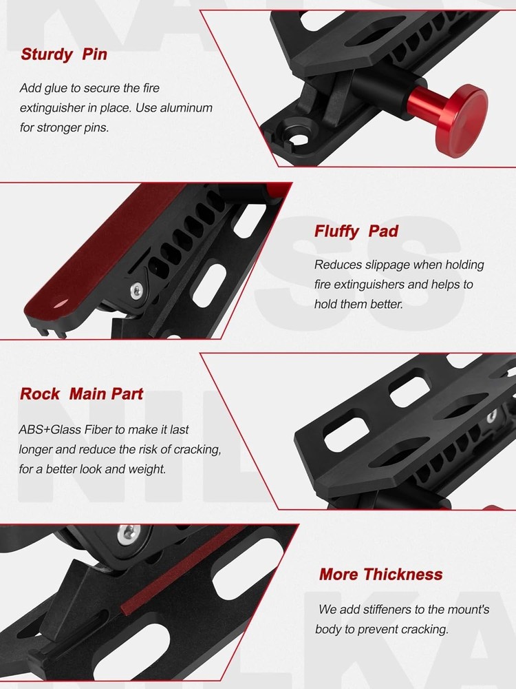 Adjustable Fire Extinguisher Mount, Easy Install on Roll Bar/ Cage Fire Extin...