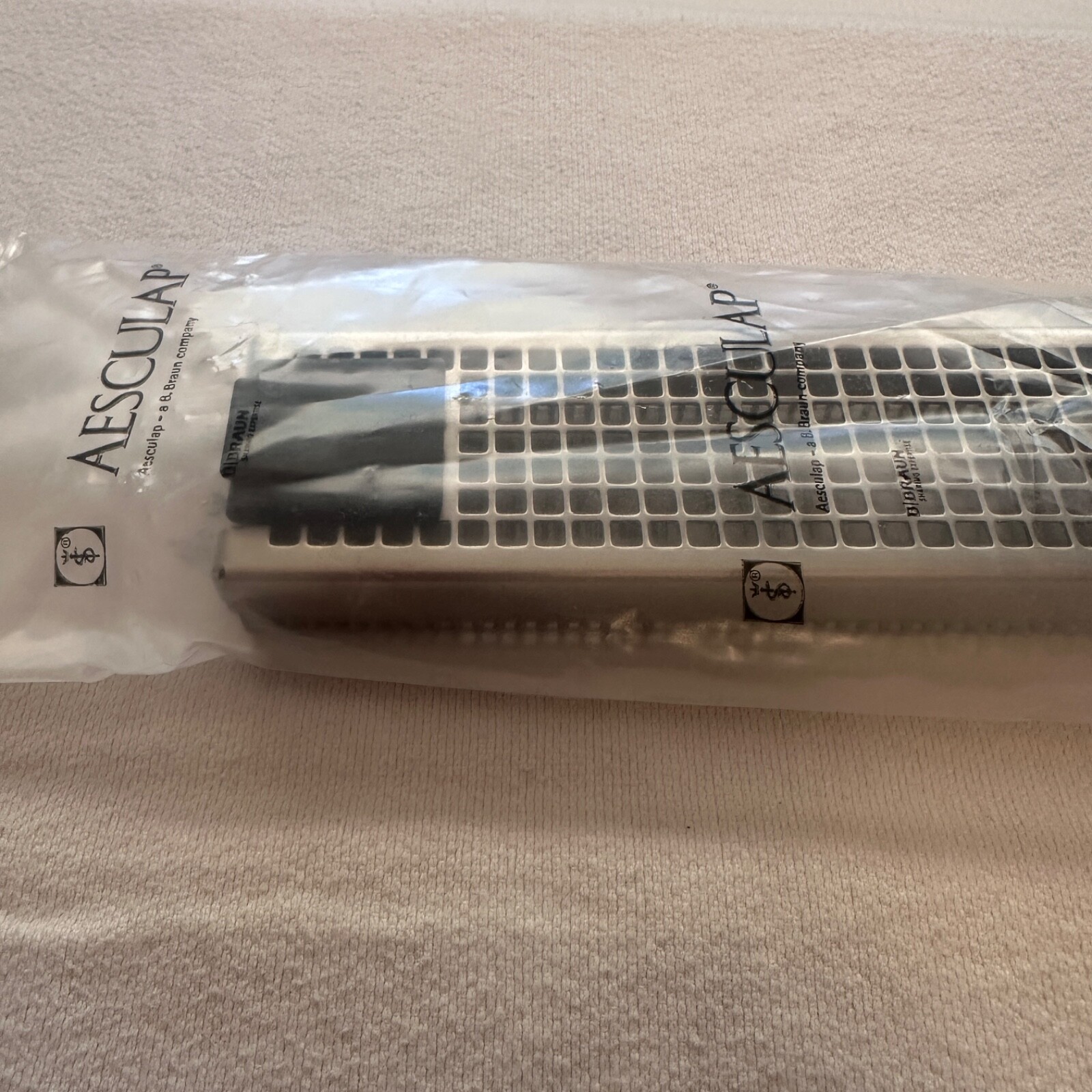 Aesculap JF148R Micro Instrument Tray with Lid 3/4 X 1 X 5-3/4 Inch New In Bag