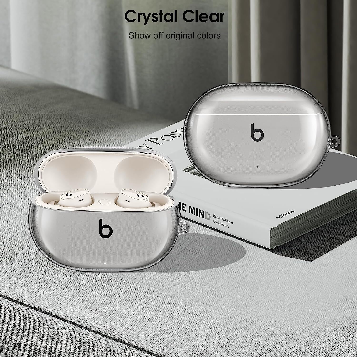 Clear Case for New Beats Studio Buds + 2023 Shockproof Earbuds Protective Cover