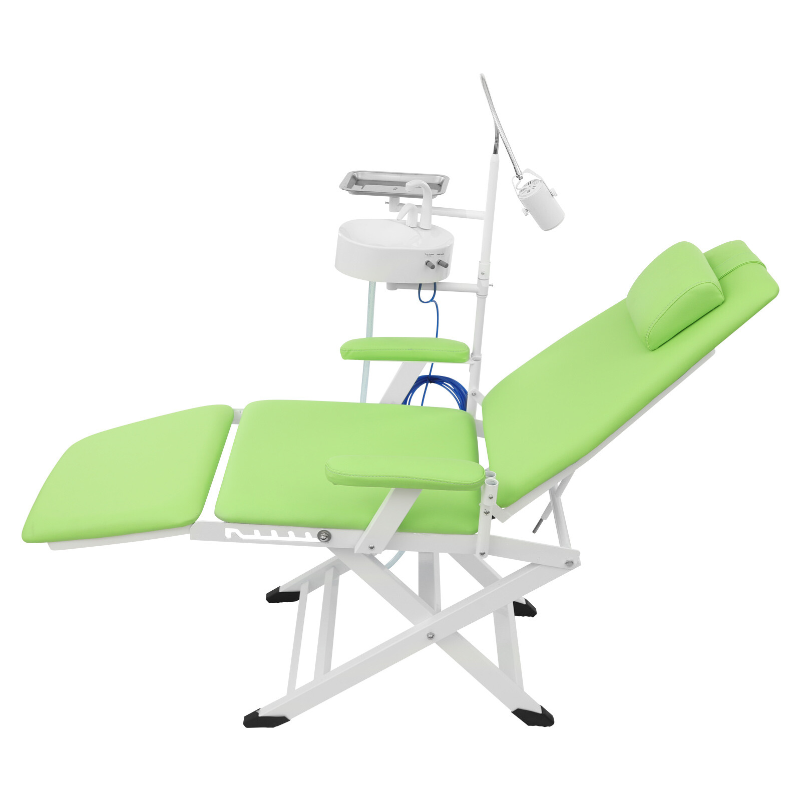 100kg Capacity Folding Mobile Chair LED Dental Chair Portable Dental Chair US