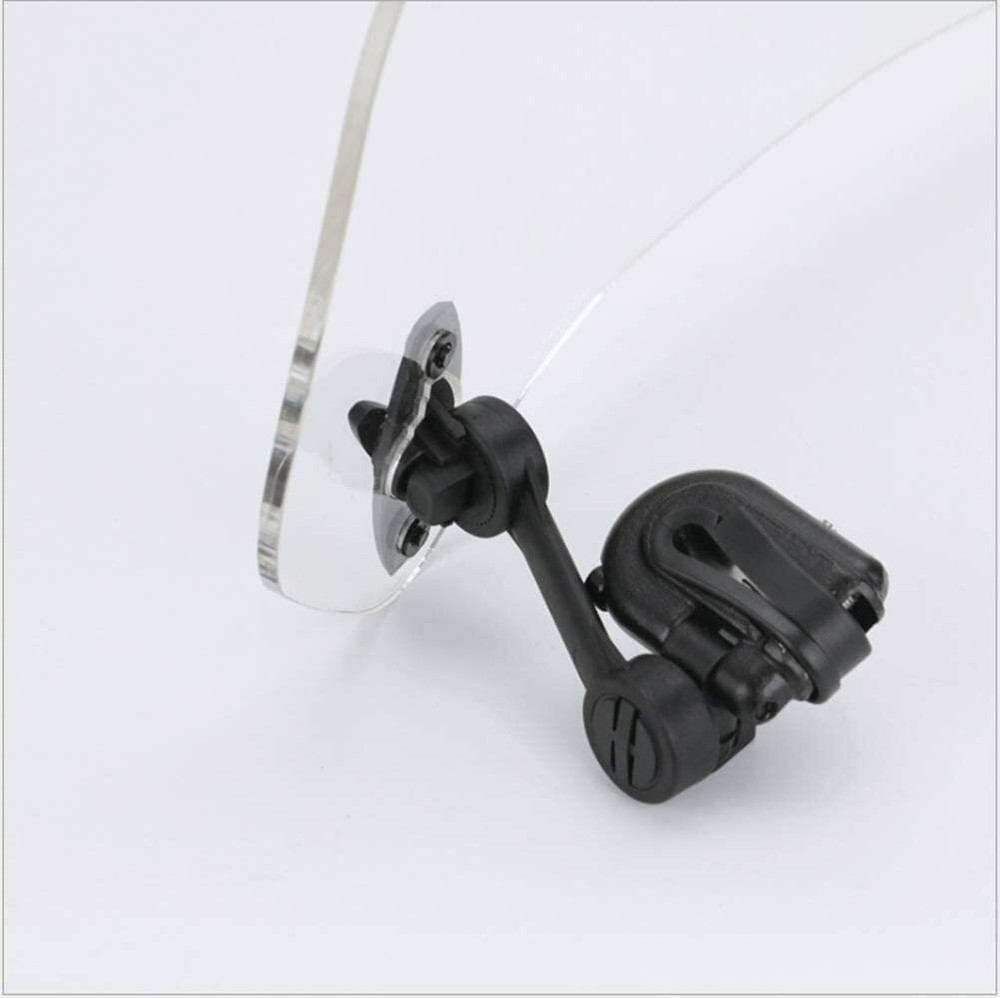 Motorcycle Adjustable Clip On Windshield Extension Spoiler Wind Deflector Clear
