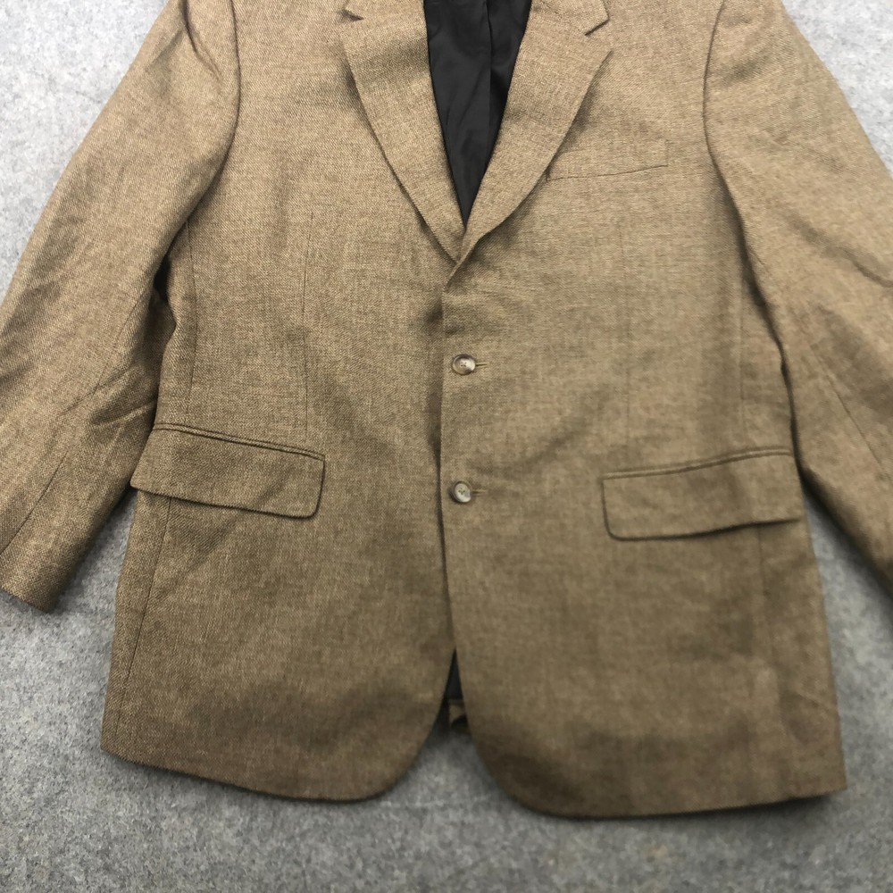 Jos A Bank Blazer Mens 44R Brown Solid Wool Three Button