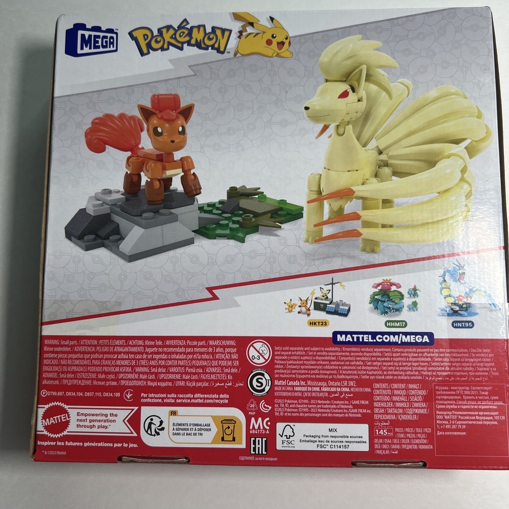 Mega Pokemon Vulpix Ninetales Evolution Set New Sealed Bloque