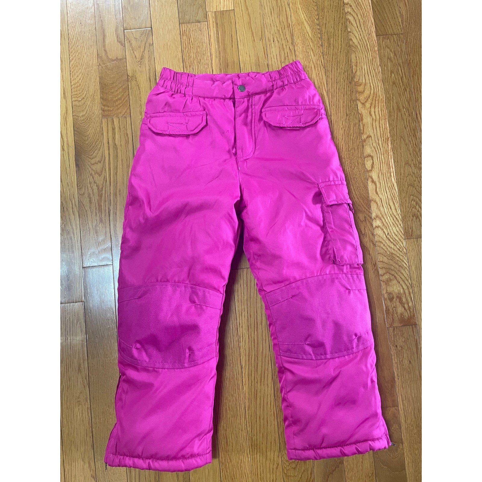 Cherokee Kids Pink Insulated Snow Pants Cargo Pockets Size 5/6