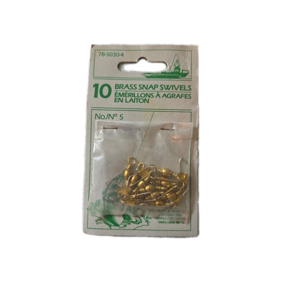 10 Brass Snap Swivels