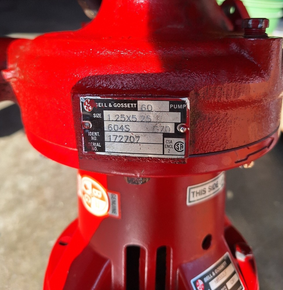 Bell & Gossett Circulating Pump 604S C81