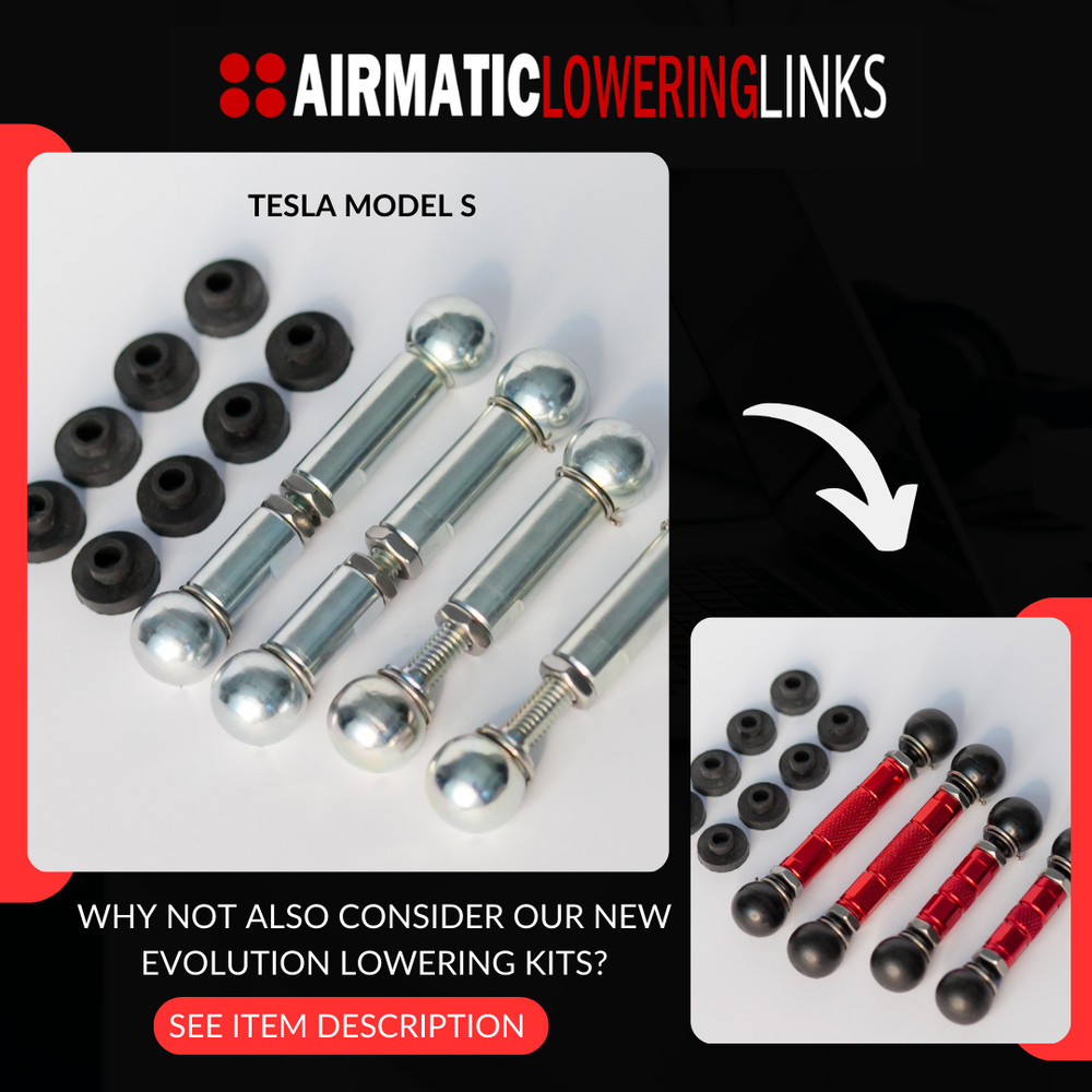TESLA LOWERING LINKS KIT - MODEL S (PREMIUM FULLY ADJUSTABLE LINKS) MODULE
