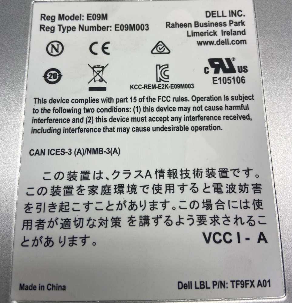 Dell EqualLogic E09M003 Control Module 19 Controller JVKMH