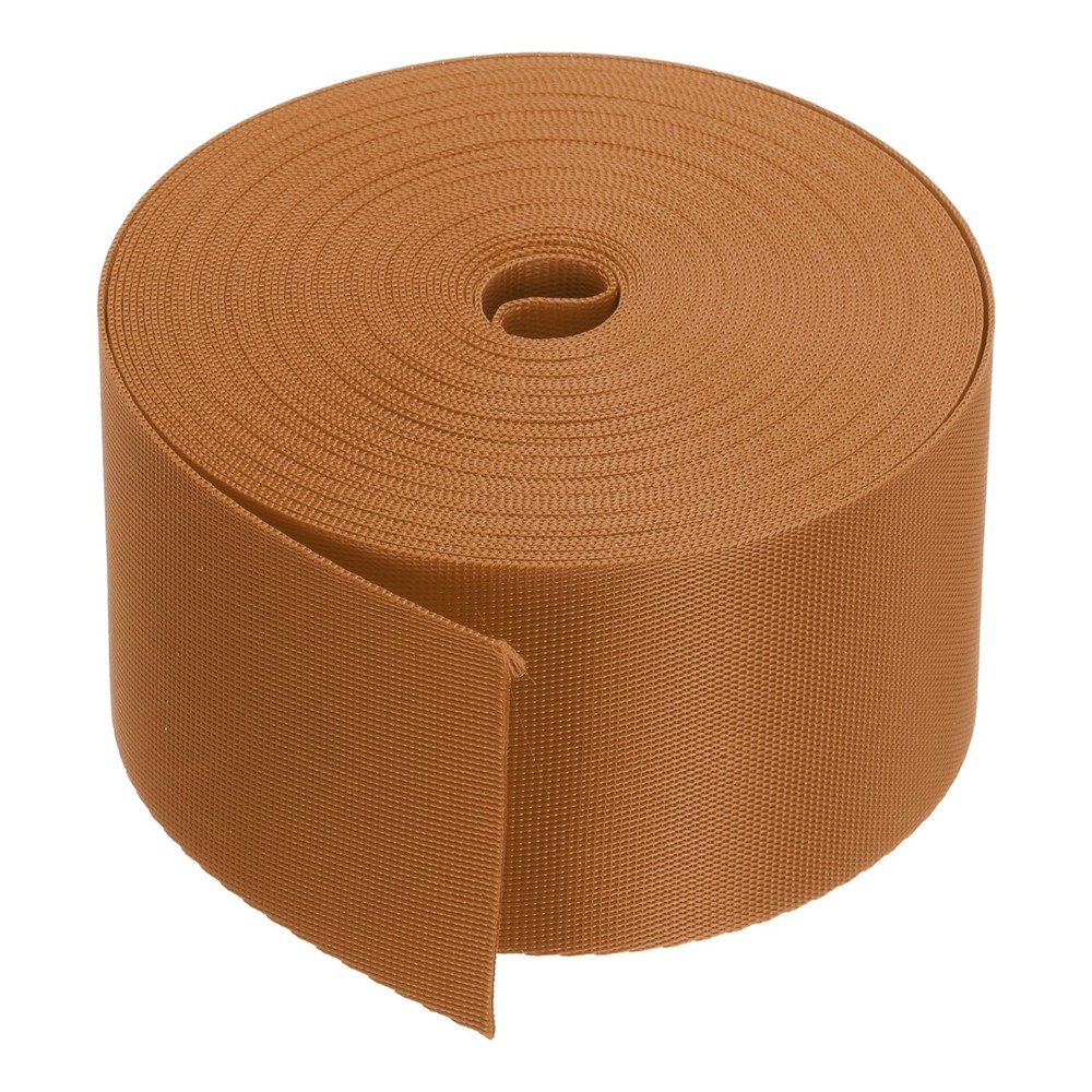 Flat Nylon Webbing Strap 2 Inch 10 Yards Tea Brown for Backpack