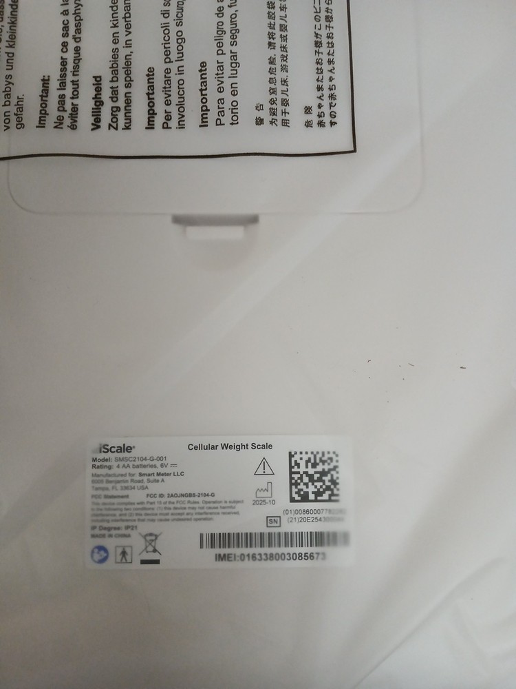 iScale Plus Cellular Weight Scale Brand New Open Box