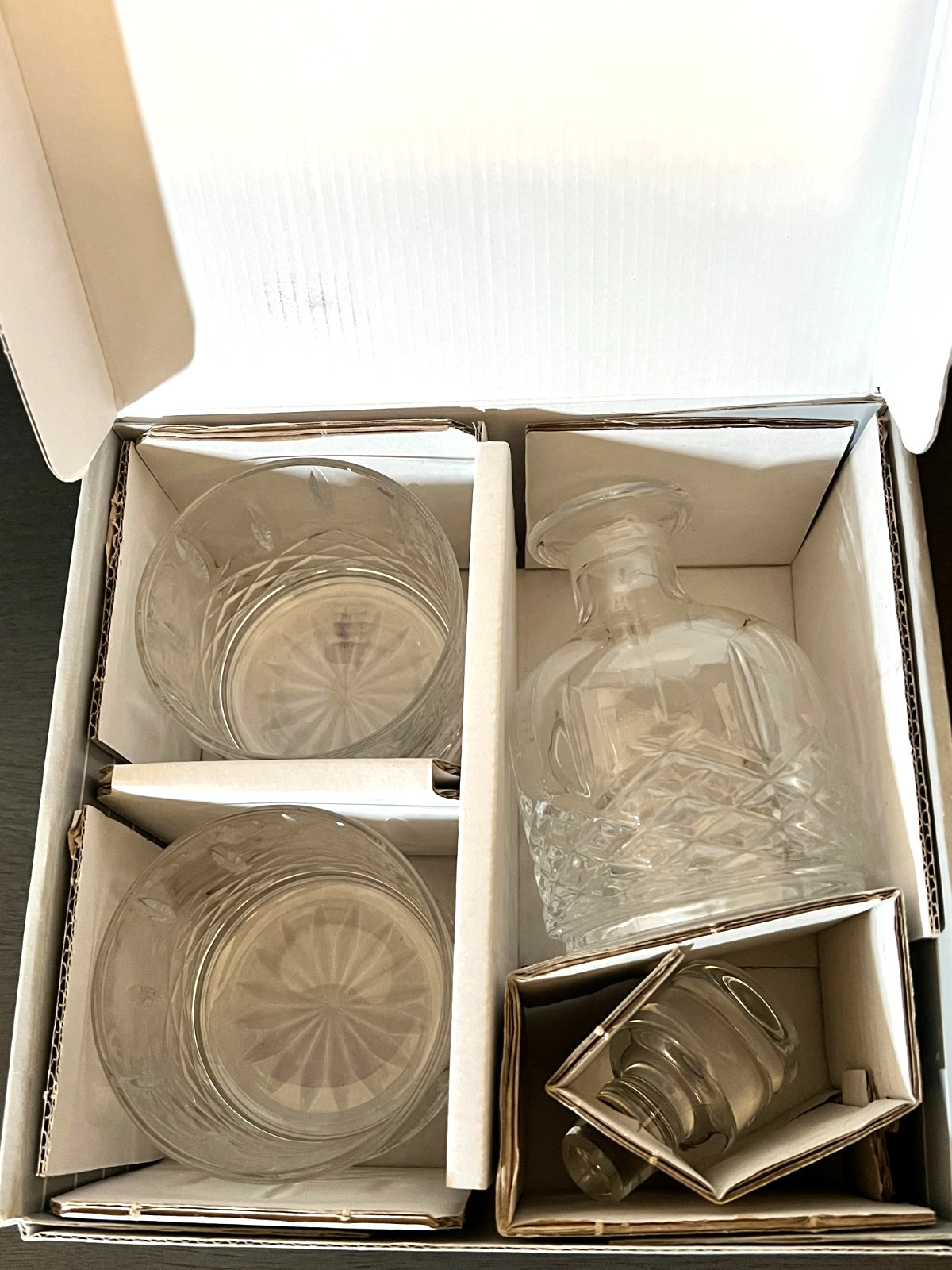 Marquis by Waterford Crystal Markham Stacking Decanter & Tumbler Set Whiskey