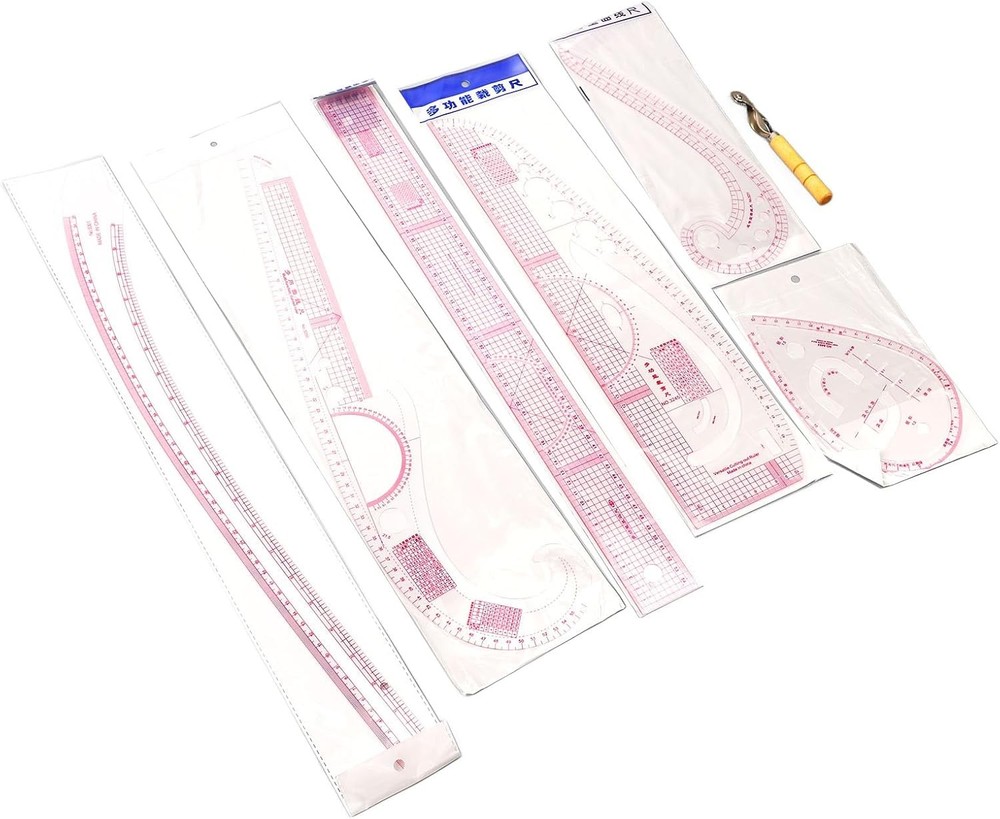 7pc French Curve Ruler Set for Sewing, Tailoring, & Pattern Making Tools