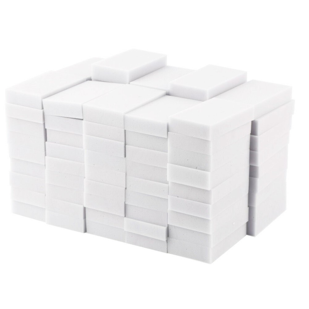 100 PCS Sponge Eraser BULK PACK Melamine Cleaning Foam 3/4" Thick Kitchen Bath