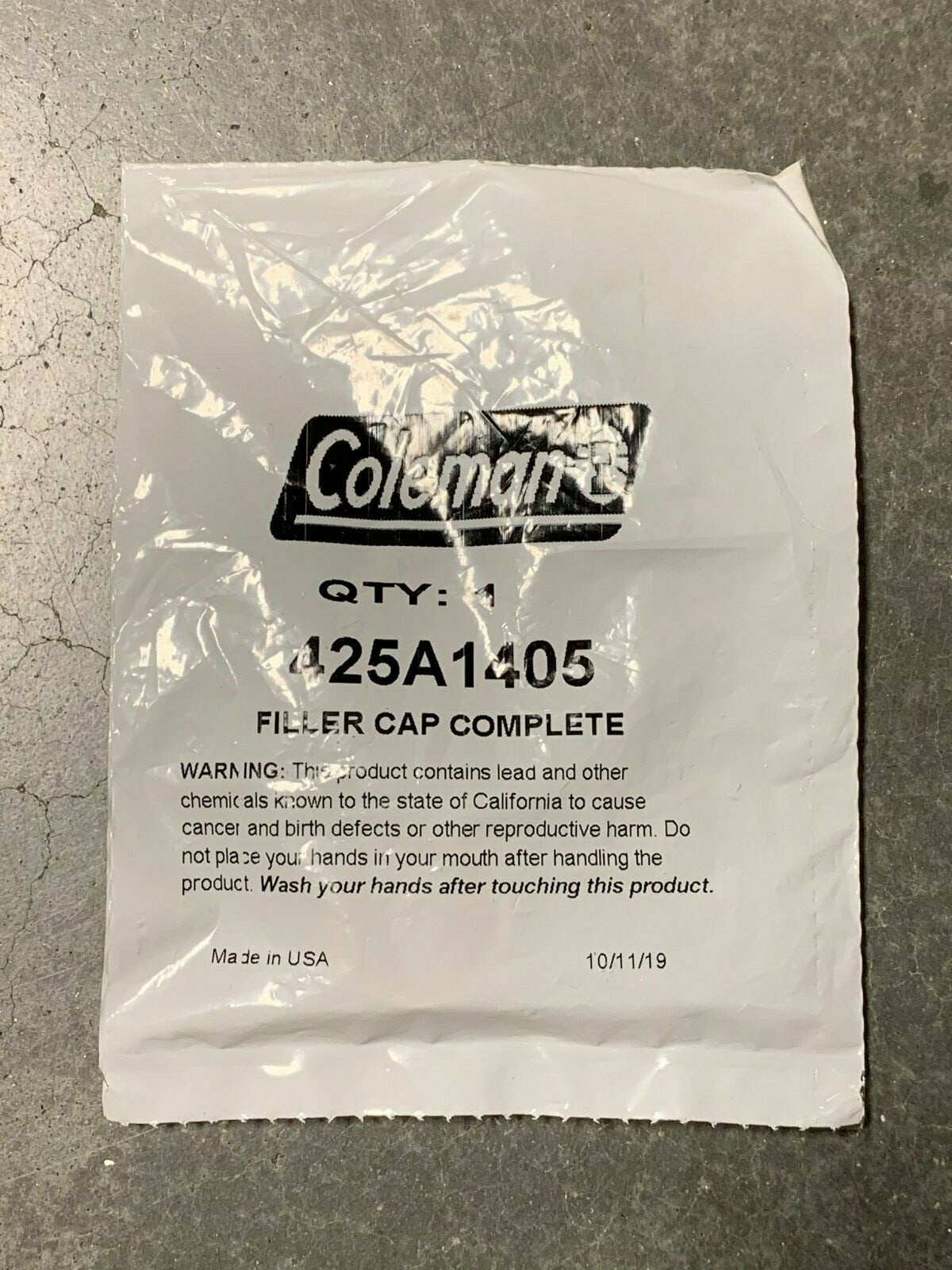Coleman Filler Cap Complete; Model Number: 425A1405 | same as 3000000454
