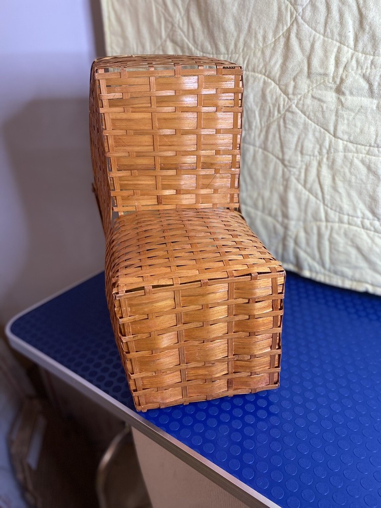 Vintage Bamboo Stair Case Step Basket