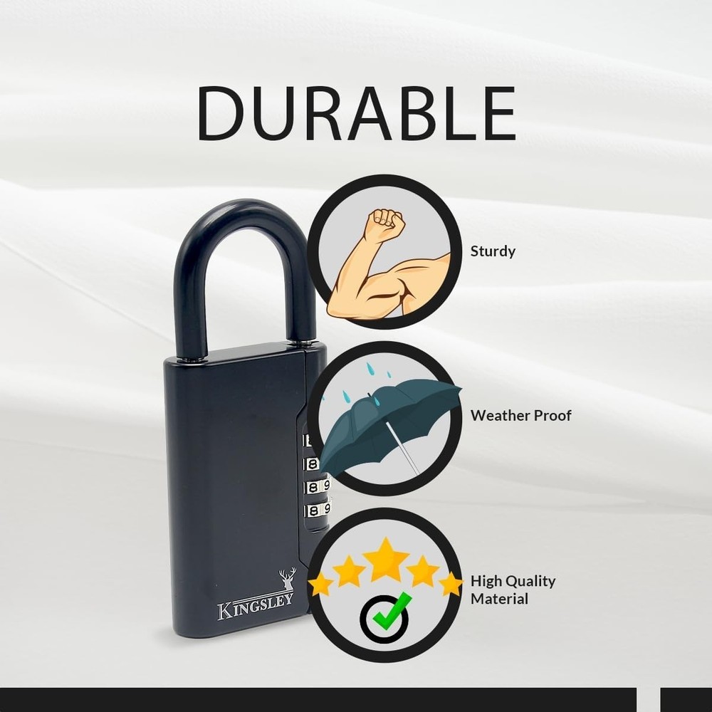 Guard-a-Key Portable Lockbox - Versatile Key Storage with 10,000 Combinations