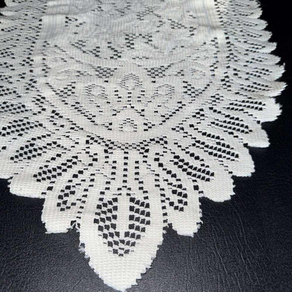 Cream Lace Table Runner 13” X 52”