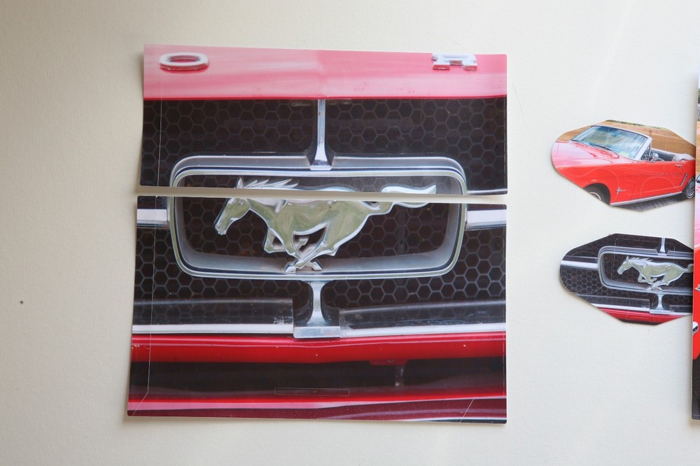 Sony PS4 Console and Controller Skins -- Red Mustang Theme (#0945)