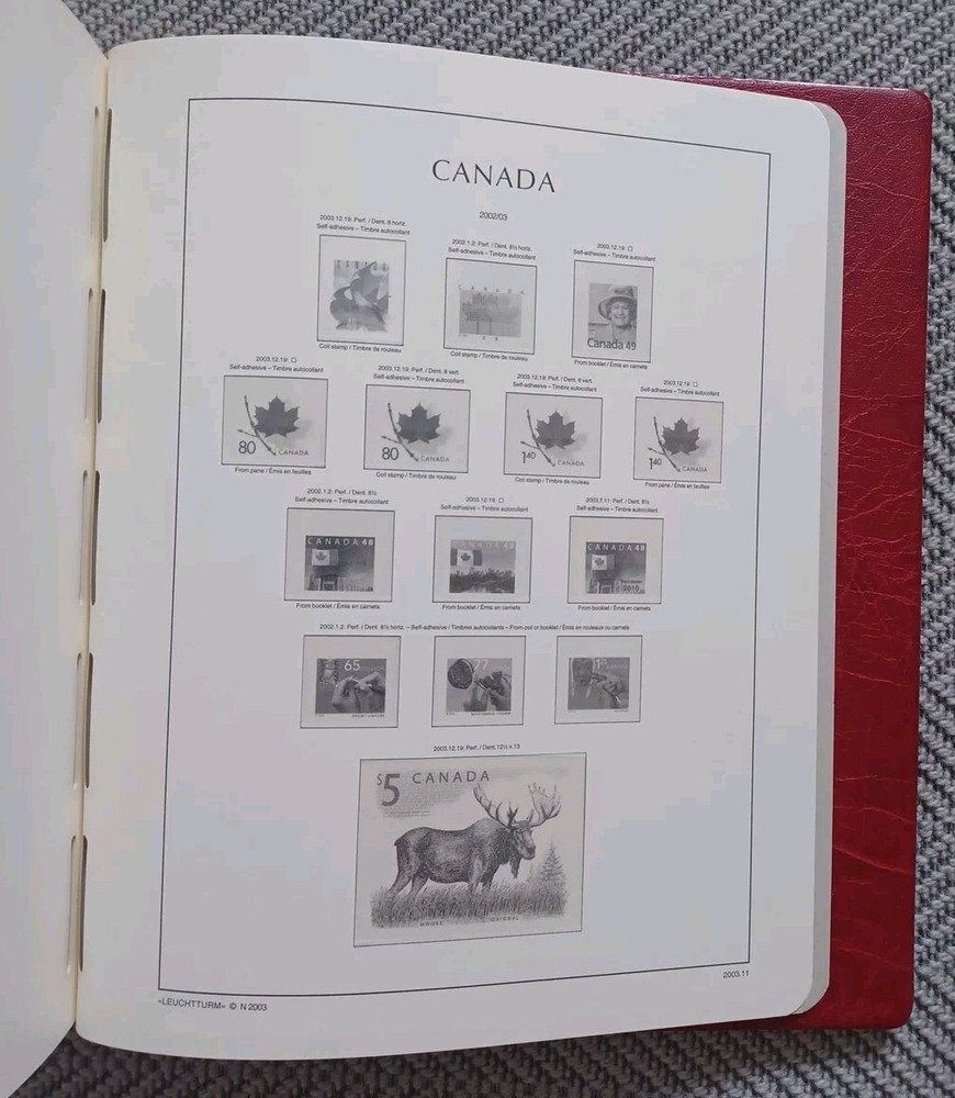 Lighthouse Stamp Album Canada, Hingeless, (1996-2003) RED