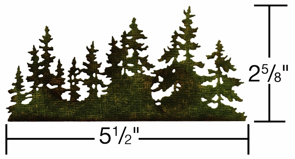 Sizzix Thinlits Tree Line #661604 Retail $14.99 designer Tim Holtz Alterations