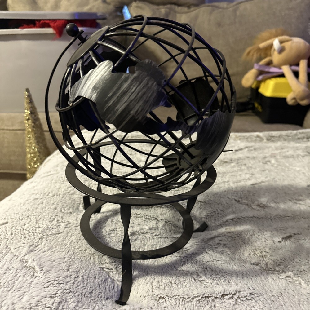 metal world globe