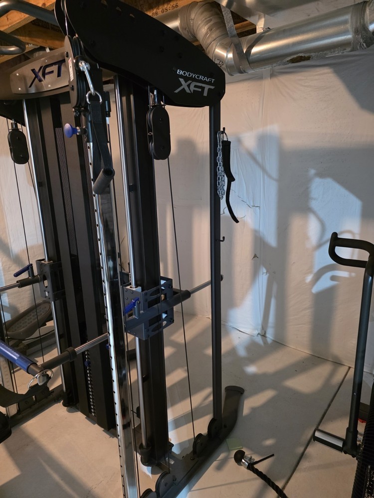 BodyCraft XFT Adjustable Multi-Station Cable System Home Gym Strength Machine