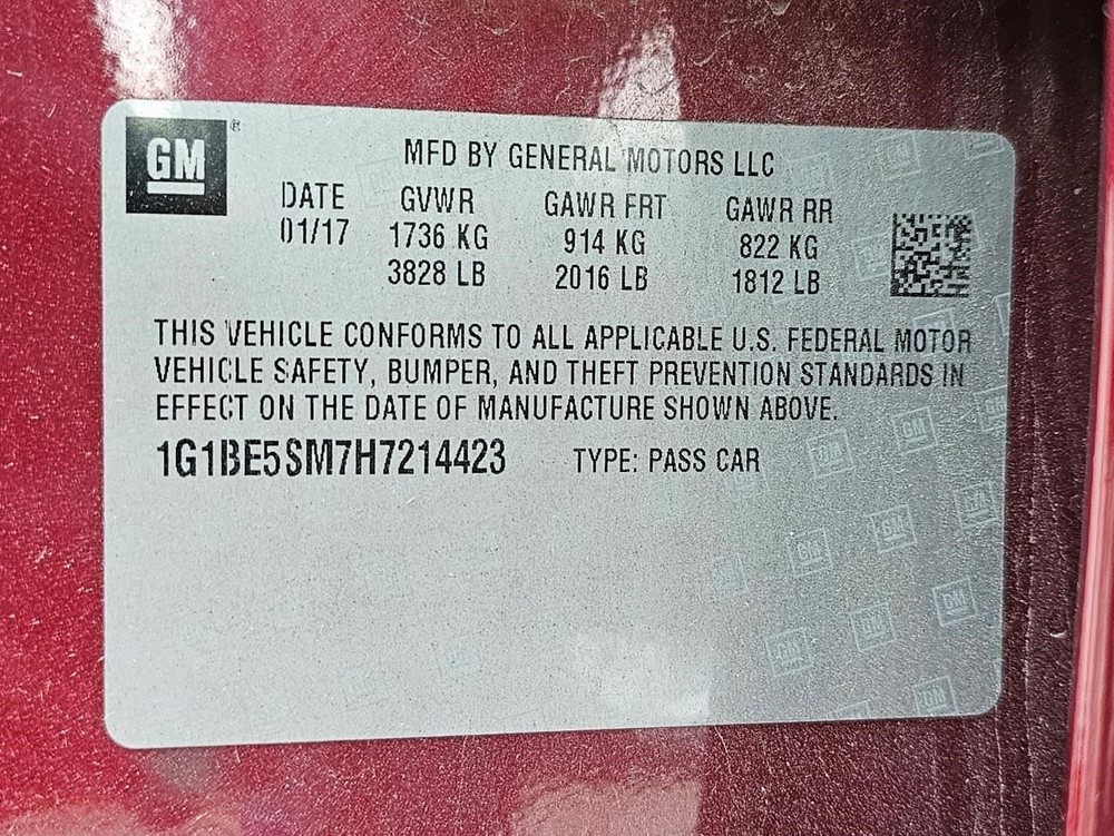 CRUZE 2017 Jack 2370490