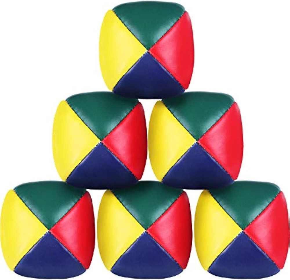 6 Pack Juggling Balls Set Beginner Mini Durable Plastic Juggling Kit Juggling