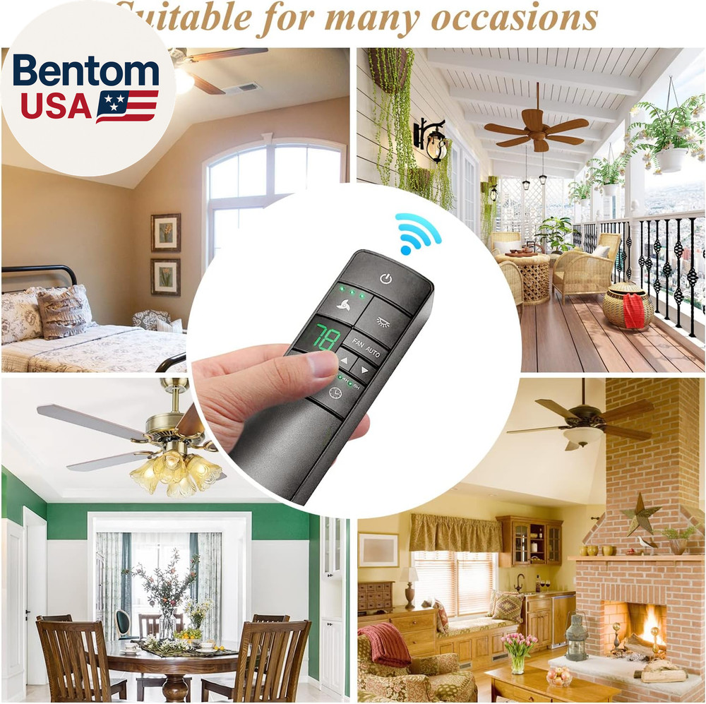 Universal Ceiling Fan Remote Control Kit Replacement for Hampton Bay Home Decora