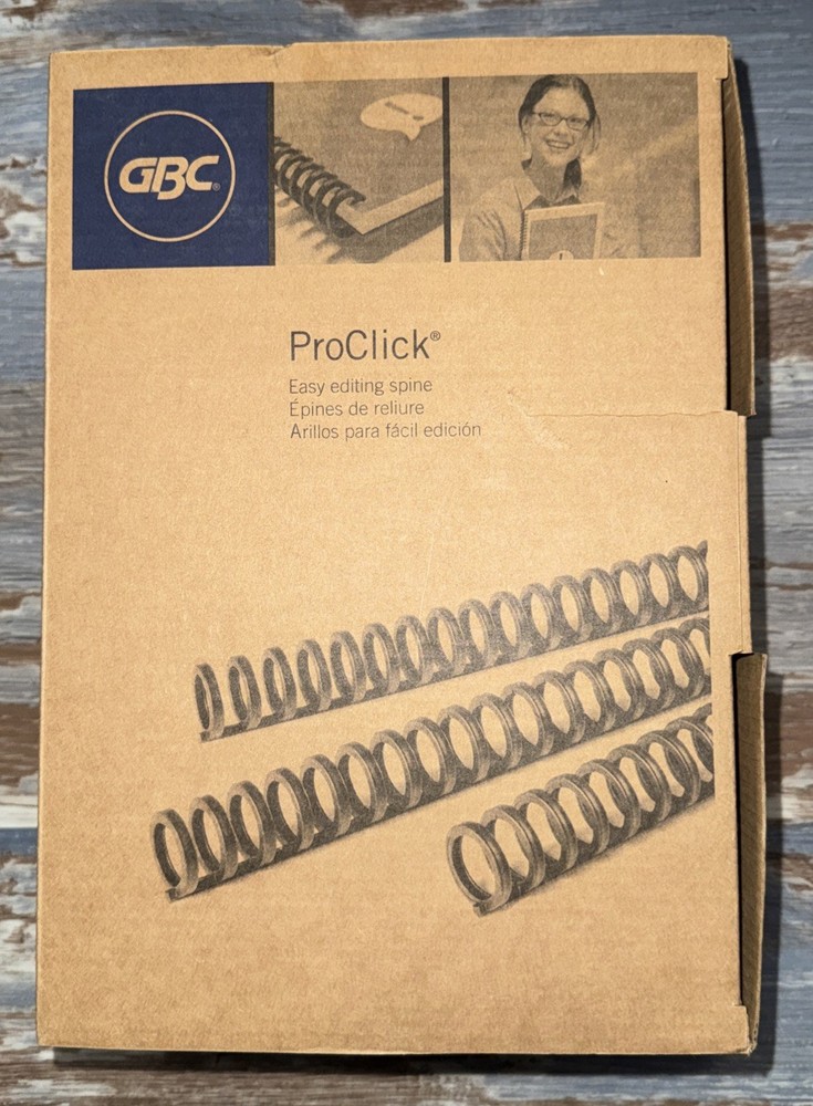 99 Pack Black Proclick Binding Spines 110 Sheet Capacity No Machine Needed