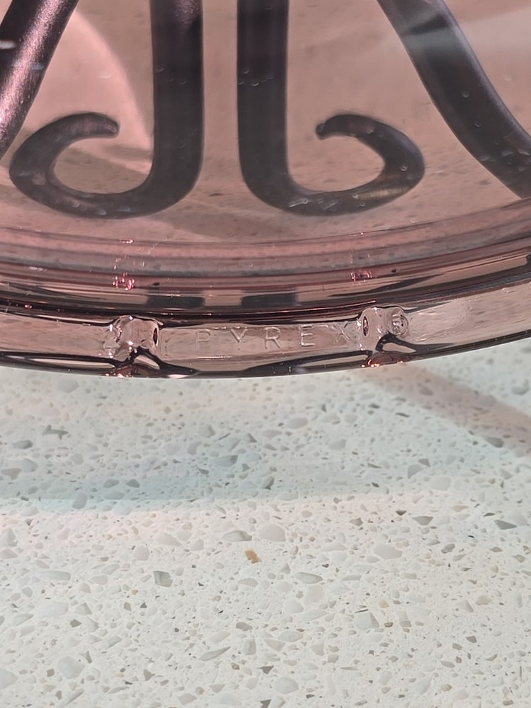 Pyrex Glass Fluted Lid Cranberry 10" Replacement Lid