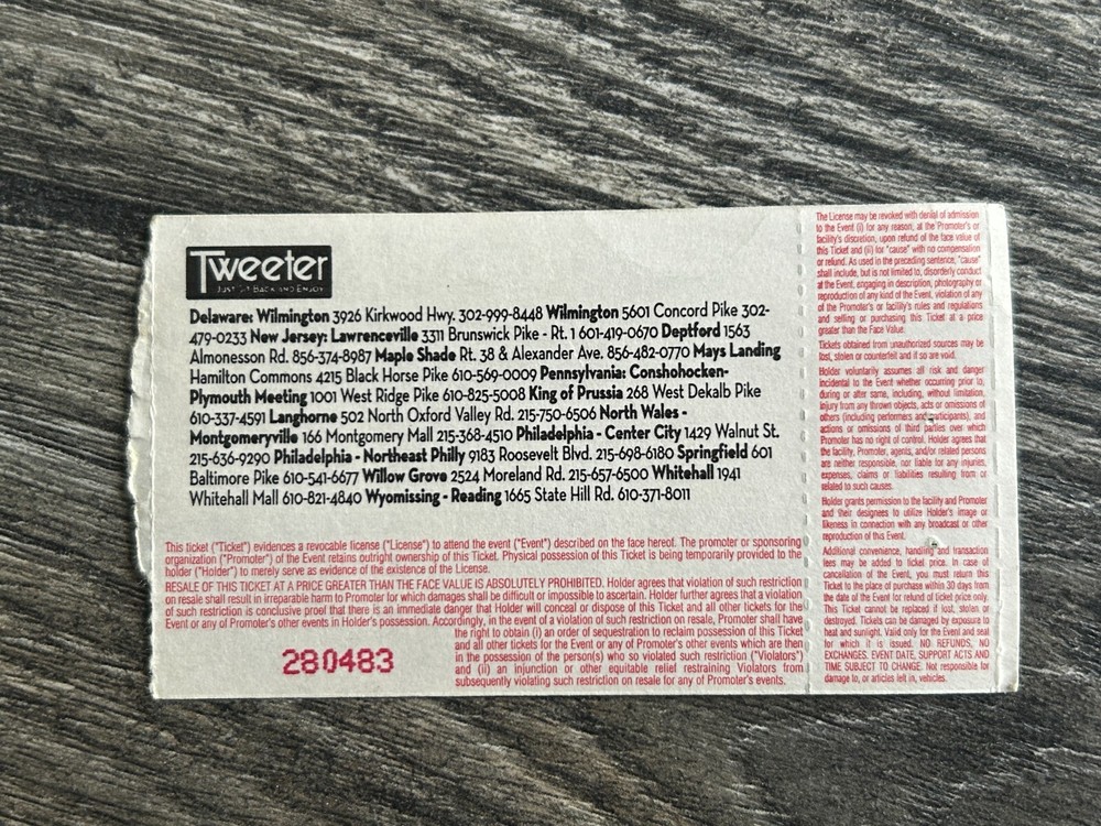 KISS Ticket Stub Rock The Nation Concert Tour Jul 13 2004 Camden NJ Vintage Kiss