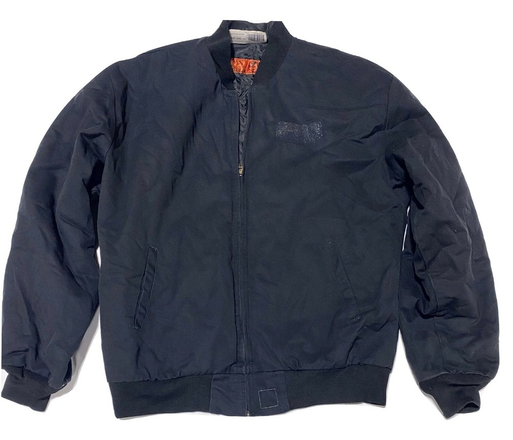 Soft Collar Insulated Jacket Solid Team Used Ribbed Red Kap Work Uniform Coat