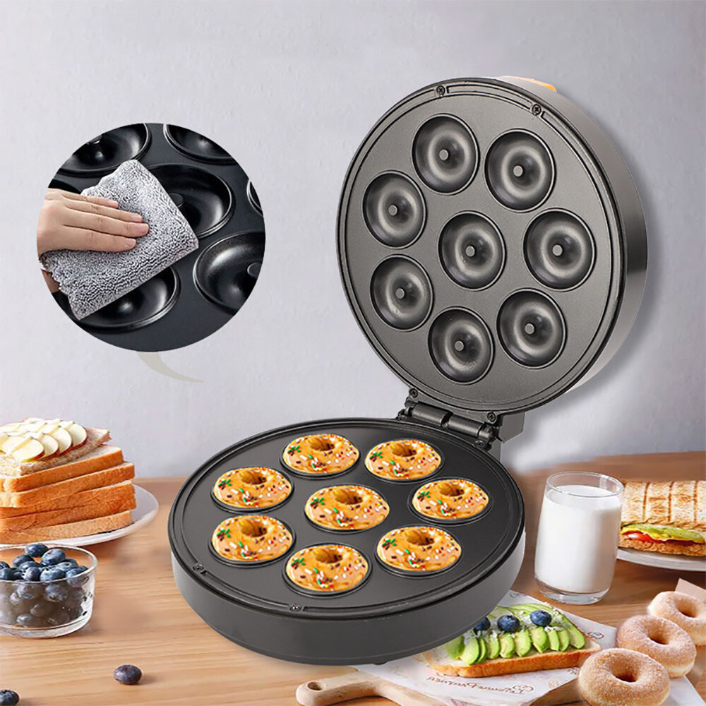Mini Donut Maker 9.4" Baker Tray Round Classic Donuts Maker Machine Non-Stick