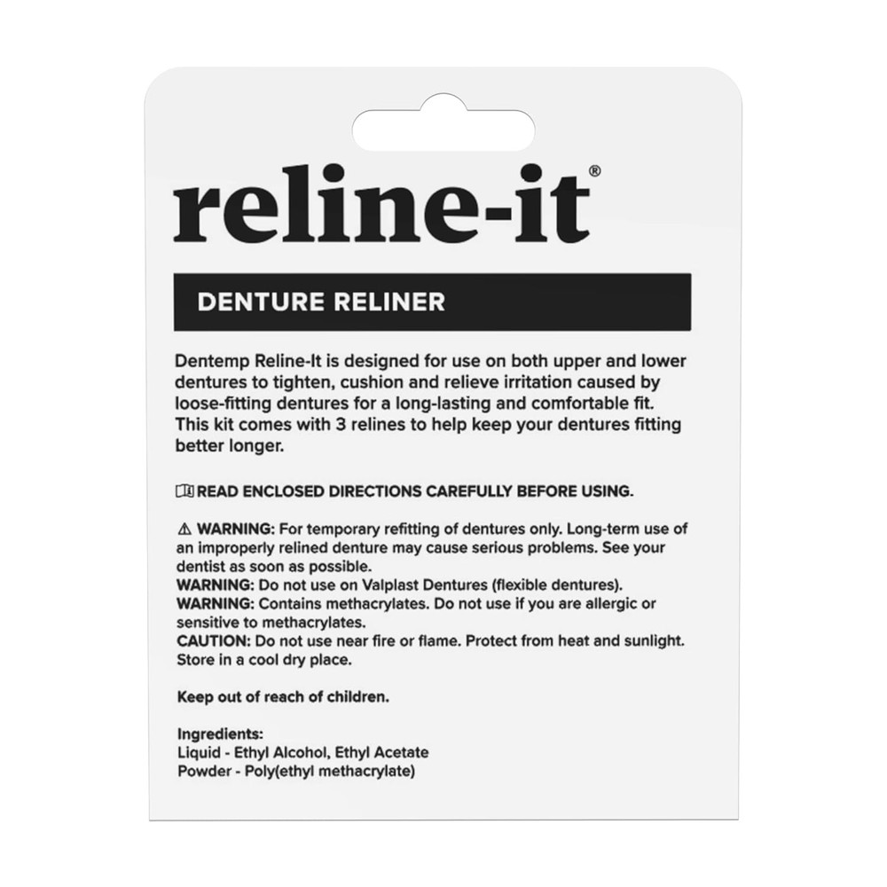 Silicone Denture Reline Kit - Soft Reline Set for Secure Upper/Lower