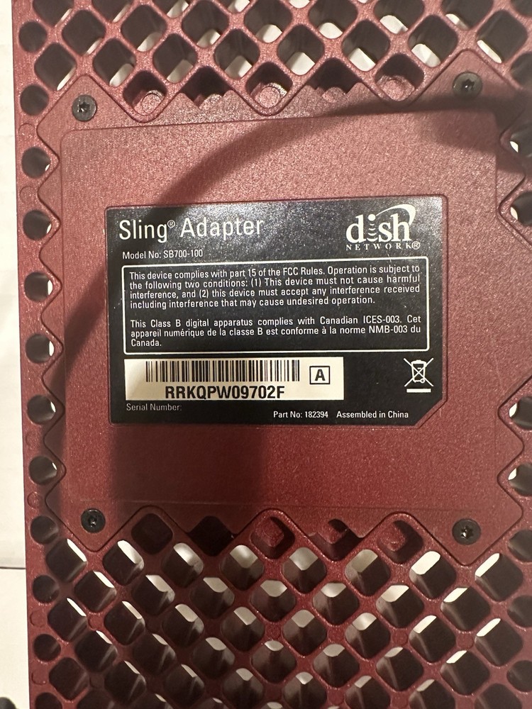 Dish Network Red Sling Adapter Hopper Model SB700-100