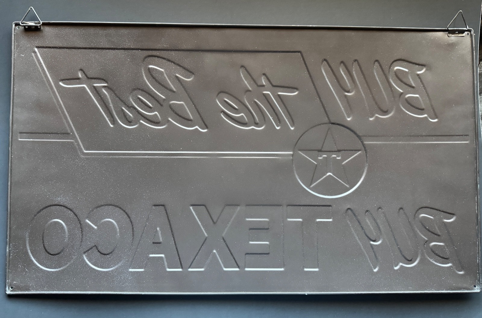 Texaco Buy The Best Buy Texaco Vintage Style Sign 26 x 15 embossed bubble