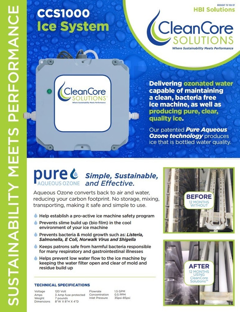 Ozone Ice Machine Cleaning System