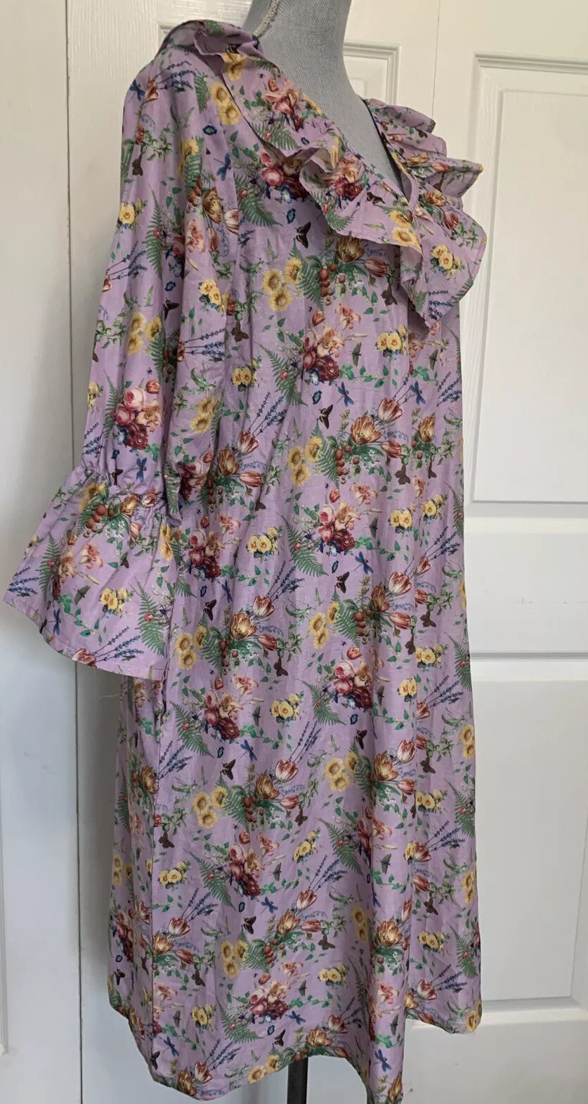 NEW Hopeless Romantic Nightgown XL / XXL 1x 2x roomy Cotton Ruffles Sleep dress