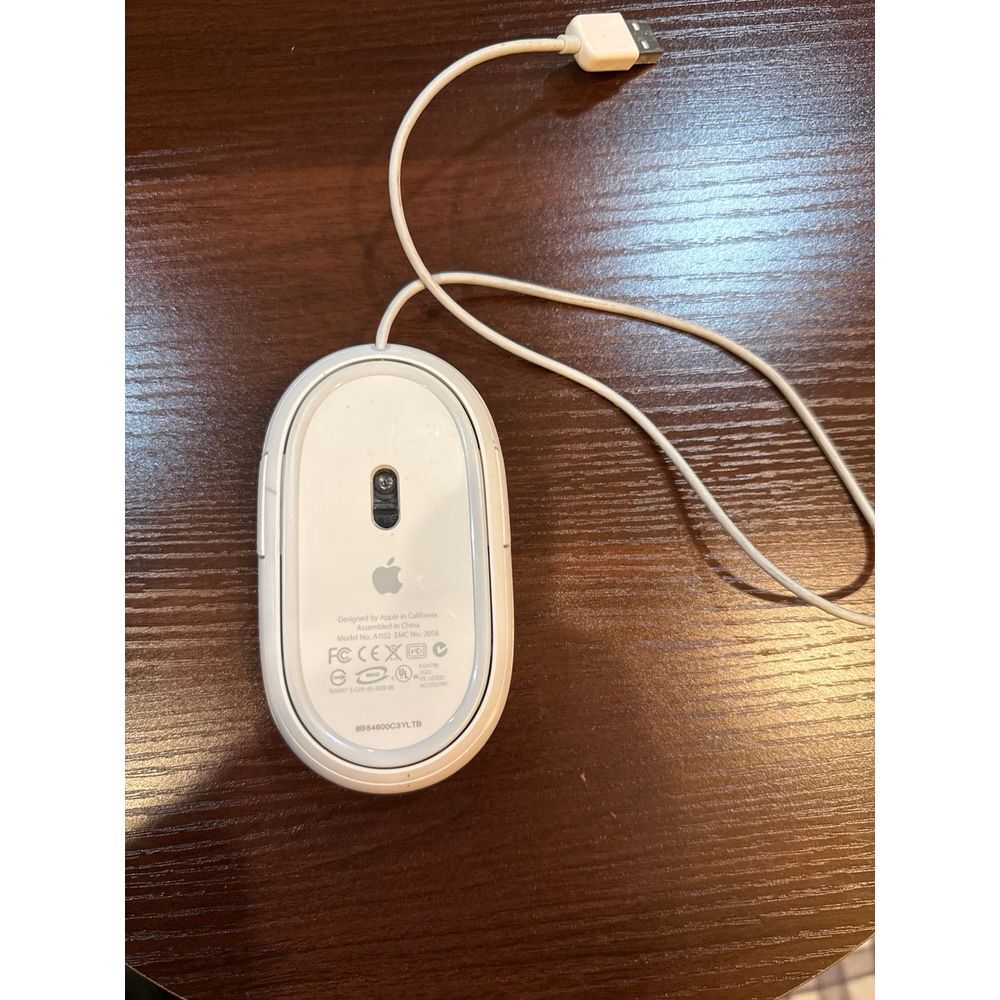 Genuine Apple Mighty Mouse Wired USB White Model No# A1152