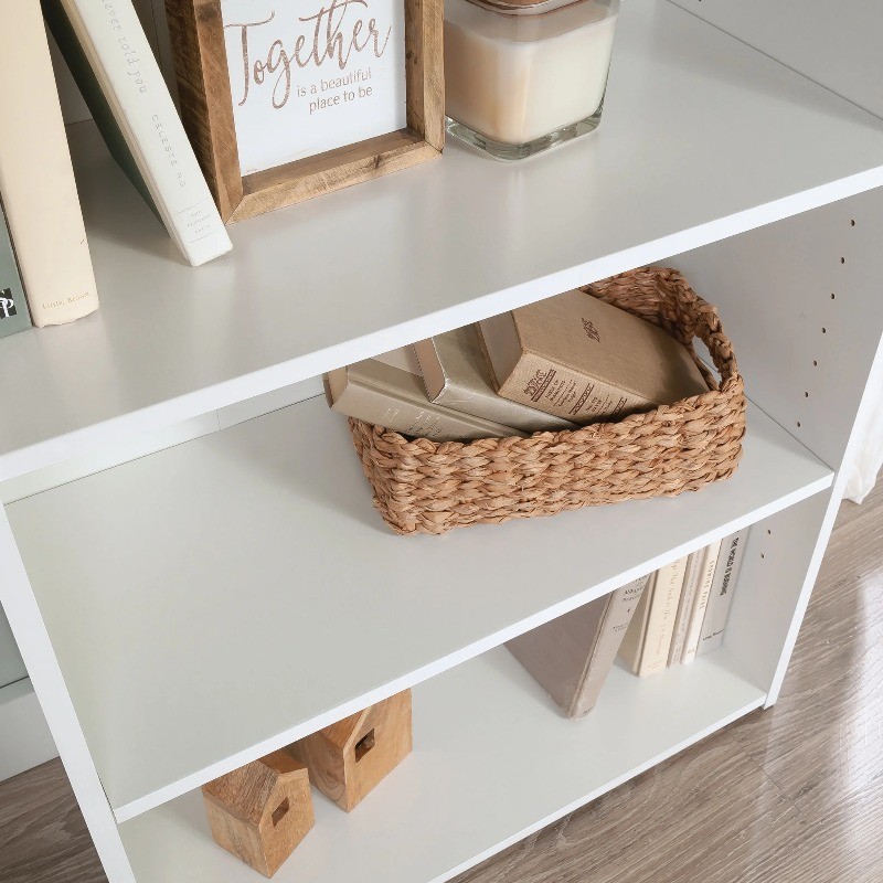 Sauder Beginnings 3-Shelf Bookcase, Soft White Finish