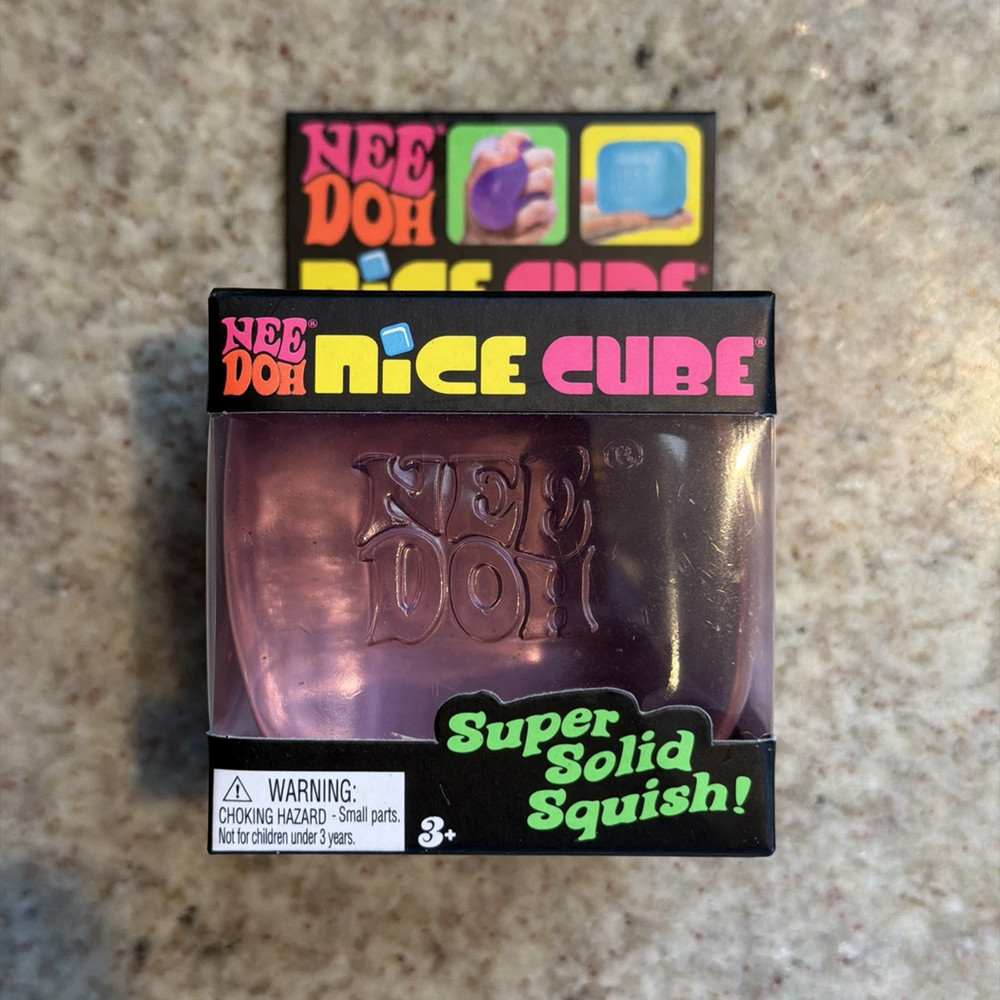 Nee Doh Nice Cubes Ice Cube Toy Fidget Super Solid Squish Purple US