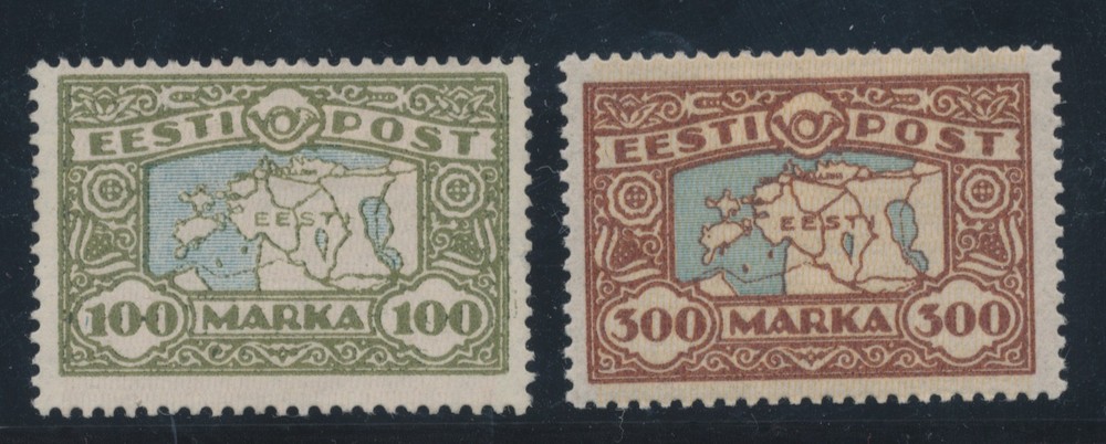 1923-24 Estonia - No. 60/61 Colored Safety Bottom - MH*