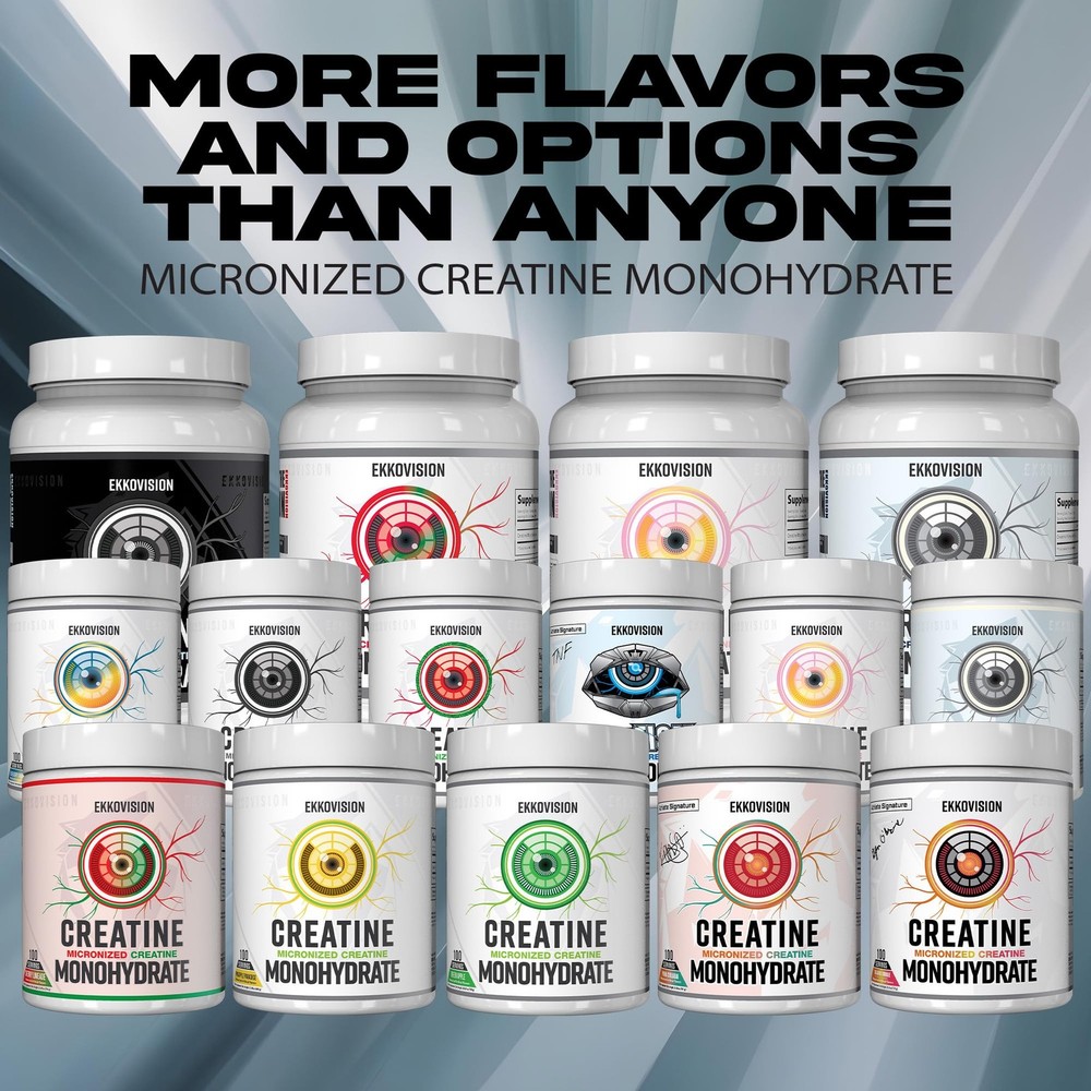 Ekkovision Creatine Monohydrate Powder, Micronized, Cherry Limeade, Pre Worko...