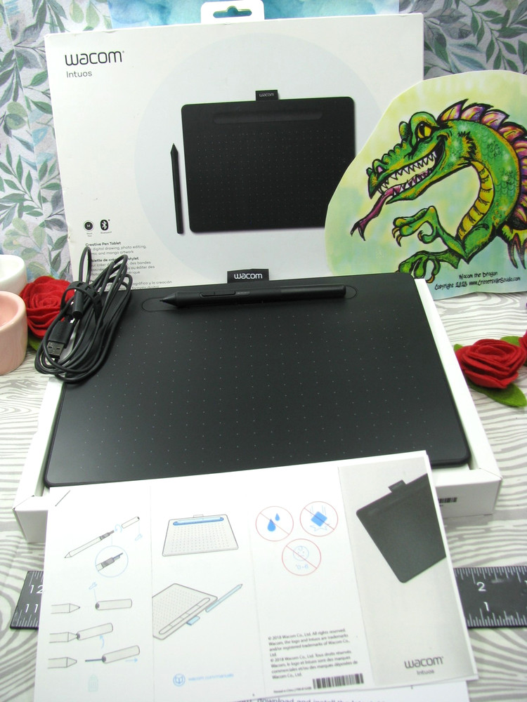 WACOM INTUOS CTL-6100WL, M Wireless Bluetooth/ USB Graphics Drawing Pad, PC/ Mac