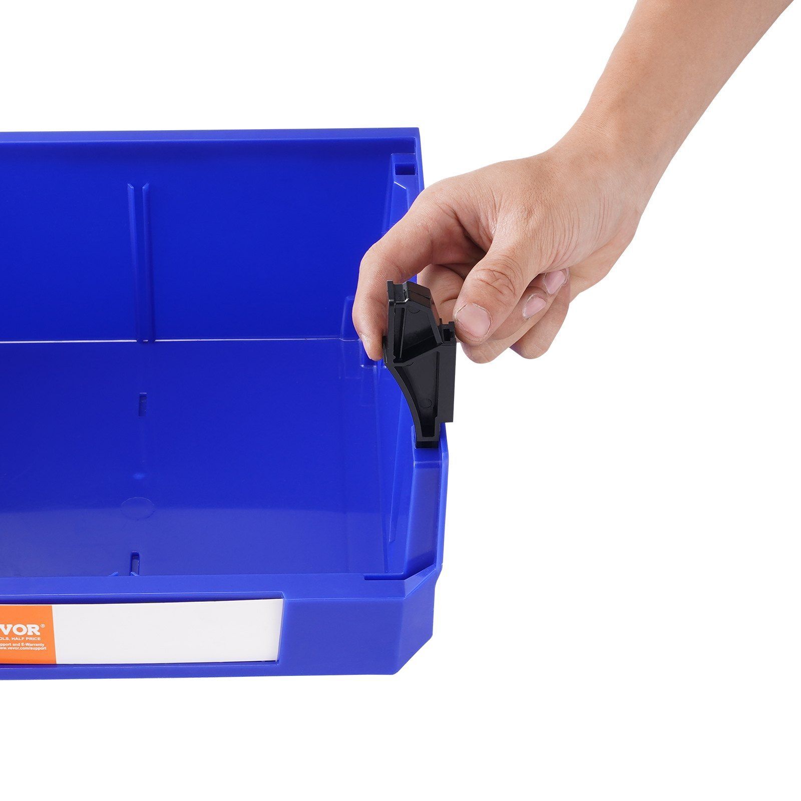 6-Pack 11'' x 11'' x 5'' Hanging Stackable Plastic Storage Organizer Bin