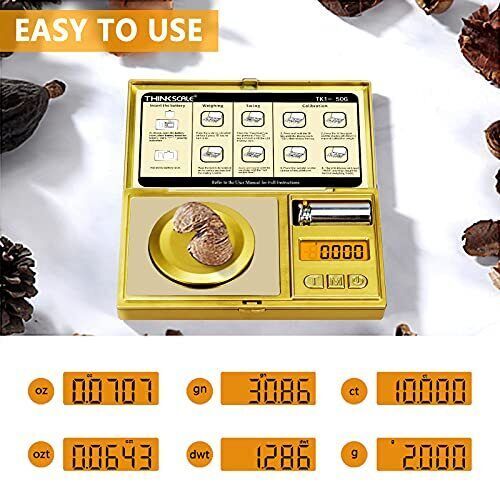 THINKSCALE Milligram Scale, 50g/0.001g Digital Pocket Scale, Mini Gram Scale